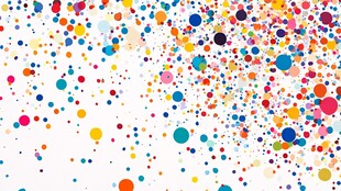 缤纷彩色圆点背景图