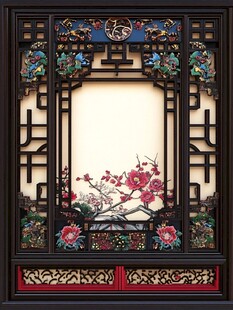 中式雕花窗棂 典雅古韵