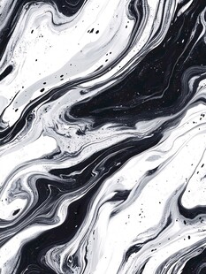 黑白流体艺术纹理图案