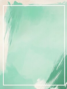 清新绿调水墨风背景图