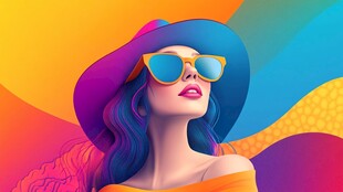 时尚彩发女士的潮流风采