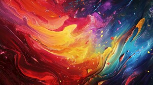梦幻绚丽色彩流体艺术