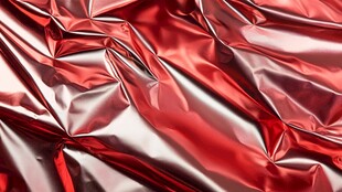 红色褶皱金属质感材料