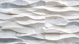 立体波浪纹大理石墙面