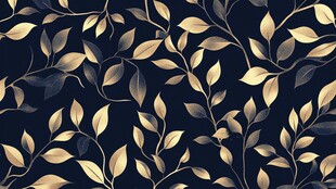 黑金叶子图案的精美背景
