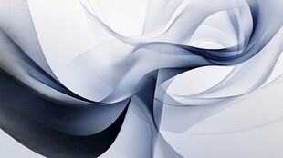 梦幻蓝白抽象流动线条图