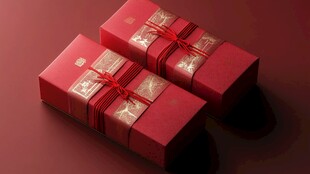 双份红礼盒 精致喜庆风