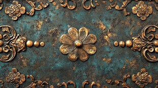 复古青铜雕花装饰背景