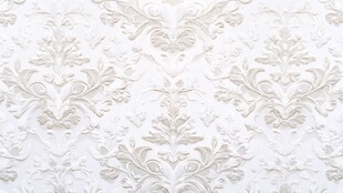 优雅白色浮雕花纹壁纸
