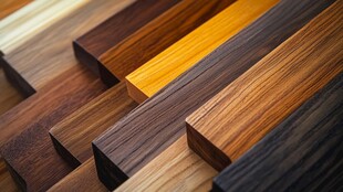 多样实木板材展示