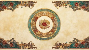 中式古典花纹精美天花板