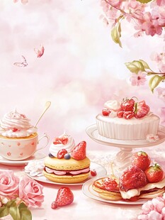 梦幻粉色系甜蜜下午茶时光