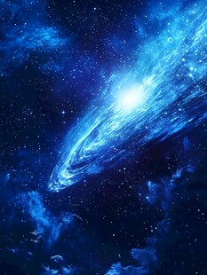 梦幻蓝色星系宇宙景观