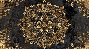 黑金奢华花纹图案设计