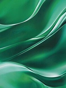 翠绿丝滑质感流动背景