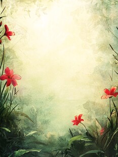 梦幻花丛中的明媚光影