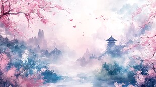 春日山水间的诗意景致