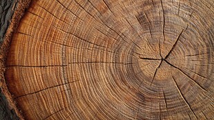 树桩横截面纹理特写