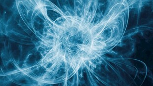 蓝色炫光抽象动感背景图