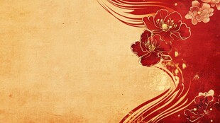 中式复古风花卉背景图
