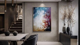 现代简约风客厅艺术挂画