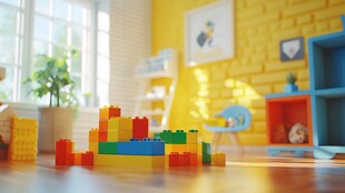 室内多彩积木营造童趣空间