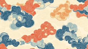 中式云纹图案 传统美学风格