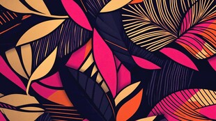 热带风情叶片图案背景