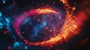 炫彩科技感数字粒子漩涡