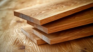 优质实木板材堆叠展示