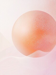梦幻渐变球体抽象背景图