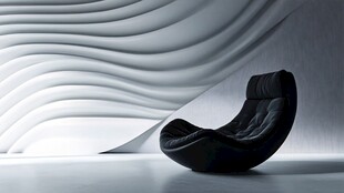 现代简约风格弧形沙发背景墙