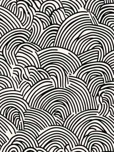 黑白波浪线条无缝图案