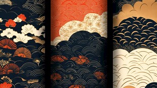 日式传统图案装饰画