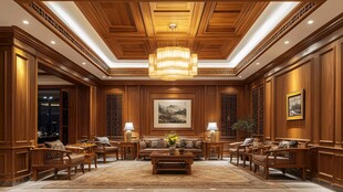豪华木质格调高端会客室