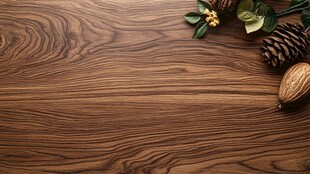 木质桌面的自然装饰元素