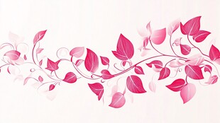 粉色花卉藤蔓装饰图案