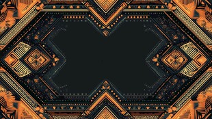 几何对称风黑金装饰背景图