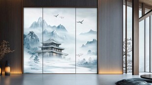 中式山水屏风 尽显典雅韵味
