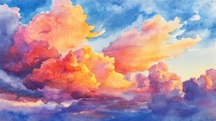 绚丽多彩的梦幻天空云彩