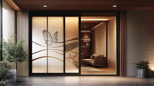 蝶影入户 雅致日式移门空间