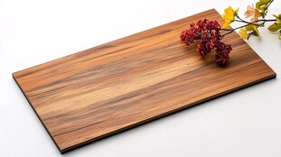 木质砧板配精美花卉装饰