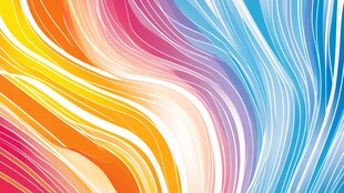 多彩动感波浪线条背景图