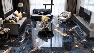 现代轻奢风客厅家居展示