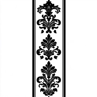 欧式古典黑白花纹装饰图案