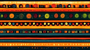 多彩几何条纹图案纹理