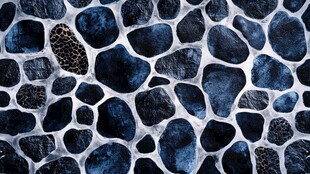 蓝黑色碎石拼接纹理图案