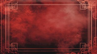 红色云雾复古边框背景图