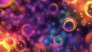 梦幻炫彩气泡背景图