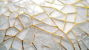 金箔裂纹玻璃纹理艺术